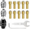 Lot de 15 pinces de serrage pour mandrin Dremel, kit de mandrin, mandrin de rechange Dremel 1/32 à 1/8 4486 et mandrin à changement rapide et pince de serrage en laiton 4485 de rechange