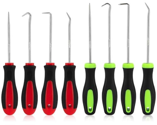 Universal Nadel Haken Schaber Set O-Ring Dichtung Demontage Werkzeug, Präzisions Haken und Pick-Set für Auto und Elektronik-Wartungswerkzeugen, 8 Stück
