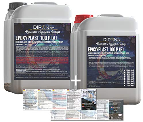 7,5 KG Epoxidharz 2K Epoxi Harz mit Härter Glasklar in Profi Qualität und geruchs- und emissionsarm. Epoxy Gießharz UV Stab. für Schmuck Holz Tisch Aquarium Terra Formenbau GFK Bodenbeschichtung