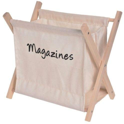 Koopp Porte-revues pliable en toile et bois