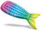 Intex 58788EU - Materassino Gonfiabile Mare Sirena, Vinile, Multicolore, 178x71x18 cm