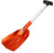 Keenso Metall Schneeschaufel, Aluminiumlegierung Faltbare Schneeschaufel Teleskop Einziehbare Schneeschaufel Winter Schneeschaufel Outdoor Camping Tool Orange Skifahren