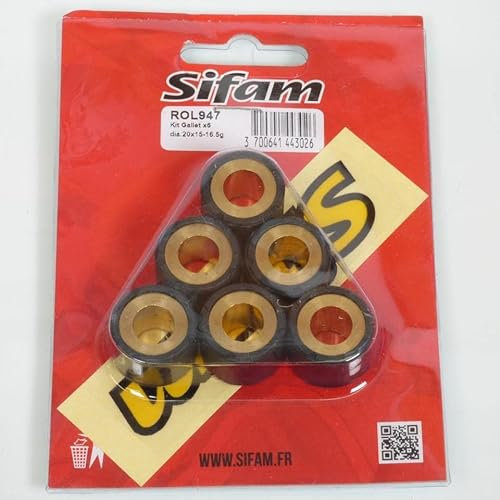 Galet rouleau de variateur Sifam pour Scooter Honda 125 Nss Forza Avec Abs 2015 à 2022 20x15 16.5Grs Neuf