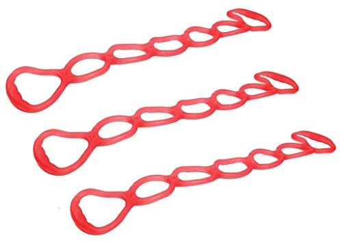 ZXQZ Fitnessbänder Tragbares 7-Ring-Dehnungs- und Widerstands-Übungsband für Heim- Oder Fitnesscenter-Training, Physiotherapie(Color:Lila)