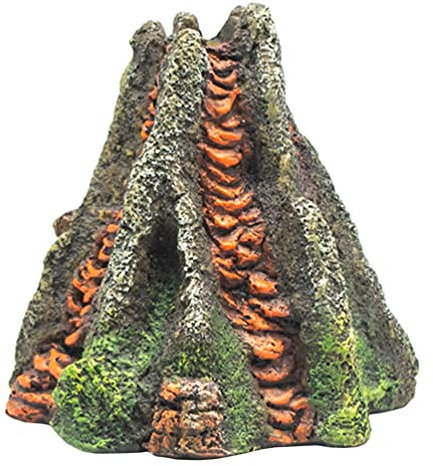 Balacoo Volcano Aquarium Volcano Ornament Air Stone Fish Tank Decoration Aquarium Air Bubbling Volcanic Stone for Fish Tank