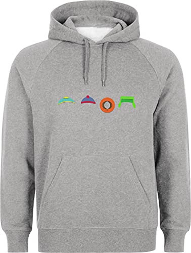 Mütze Symbole der Schulkinder Charaktere Pullover Hoodie., grau, XXL