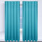 Bestgoodies Gardine mit Universalband 140x145 cm in Türkis, blickdichter Vorhang mit Kräuselband in vielen Variationen