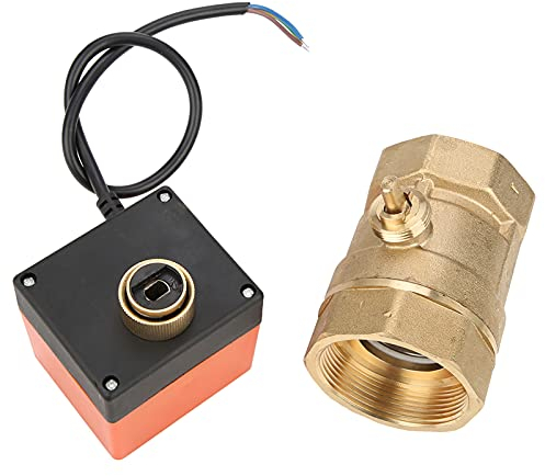 Kugelhahn Elektrisch, Elektrisches Ventil, 2-Wege 3-Draht 2-Punkt-Steuerung AC 220 V motorisierter Kugelhahn zur Steuerung des Wassersystems der Heizungslüftungsanlage verwendet