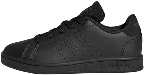 adidas Advantage Lifestyle Court Lace Shoes Tennis, Core Black/Core Black/Grey Six, 5.5 UK