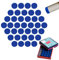 Colexy 50 Stück Billard Queue Spitzen 10mm Queue Tipps Ersatzspitzen, Leder Pool Billiard Cue Tips mit Aufbewahrungsbox, Pool Billard Ersatz Tipps, Pool Queue Zubehör für Snooker Pool Queues, Blau