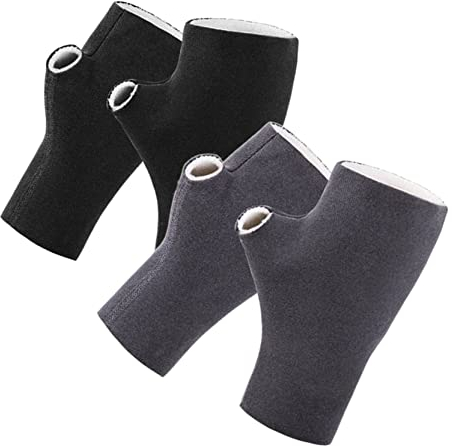 Novawo Doppelschicht Warme Fingerlose Handschuhe Anti-Pilling Soft Armlinge für Damen und Herren