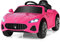 COSTWAY Electric Kids Ride On Car, 12V Battery Powered Compatible Maserati Toy Vehicle with Two Motors, Remote Control, Lights, USB, Horn and Music, Gift for 3+ Years Old Boys Girls (Pink)