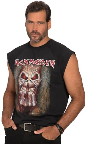 JP 1880 Men's Tank top, Band Shirt, Iron Maiden T, Black, XXL