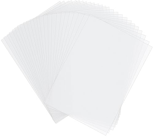 Redamancy Carta Trasparente A4, 50 Pezzi Carta da Lucido Fogli, per Disegno, Artigianato, Design Carta Trasparente