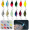 KASESSS 12 Piezas Cucharillas Pesca Trucha, Trucha de Cuchara, 2.5g Señuelos Pesca para Trucha, Colores Múltiples Caja De Cebo para Trucha, Anzuelos de Pesca con Piezas Individuales para Perca, Bass