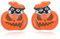 Schwarze Katzen Ohrstecker Ohrringe Sterlingsilber Kürbis Ohrringe Halloween Schmuck Geschenke für Damen und Mädchen