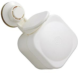 Cabilock Distributeur De Mural Blanc Plastique Liquide Avec Ventouse Facile À Installer Pour Salle De Bain Et Cuisine