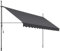 tecktake Klemmmarkise mit Handkurbel, Balkon Markise ohne Bohren, Markise höhenverstellbar, UV-beständig, wasserabweisend, Terrassenüberdachung, Sonnenschutz Terrasse & Balkon, 400 cm - schwarz/grau