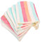 PHOGARY 6 Gants De Toilette Taille 15x21 cm, Très Doux & Absorbant Gants en Polaire Corail, Petite Serviette Main pour Visage, Serviette Invité Rayures Arc-en-Ciel avec Boucle de Suspension