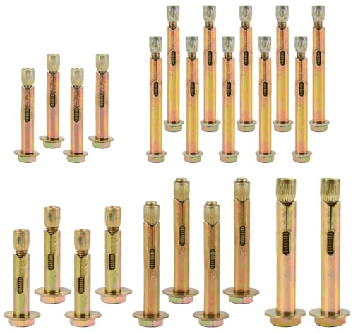 BATINO 24 pernos de tornillo de expansión, Espiches, M6 M8 M10, pernos de anclaje de pared resistentes para hormigón, mampostería, ladrillo, fijaciones de pared, tornillos, pernos de expansión