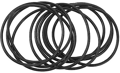 Abaodam 10 Pezzi Braccialetto elastico in silicone (nero) bracciali in silicone braccialetti gommosi di gomma braccialetti dell'amicizia braccialetti luminosi Natale gelatina