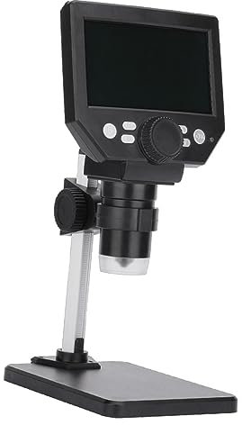 Veemoon 1stück Digitale Mikroskop Mit -Beleuchtung LCD Bildschirm Vergrößerung Tragbares Elektronisches Mikroskop Für Mineralien Schmuck Und