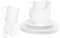 Bone China Service de table 16 pièces pour 4 personnes, blanc, passe au micro-ondes, passe au lave-vaisselle, résistant aux éclats, translucide, cadeau élégant, service de vaisselle, pour la maison