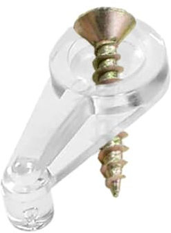 SHOOYIO 50 Stück Glas Retainer Clips Kits Glasclip Glasschrank Clips mit Schrauben zur Befestigung von Glasschranktüren