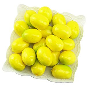 20 piezas de mini limones artificiales para decoración de frutas falsas para el hogar, fiestas, festivales, accesorios de decoración agradables y a la moda