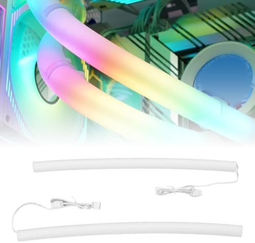 ARGB Röhrenhülle, Mehrfarbige Programmierbare Wasserkühlungs Raditor Röhrenweste, 360 Grad Panorama Wasserkühler Röhrenhülle für CPU GPU