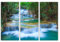 AREDE 3er Set Wandkunst Gemälde Bild Poster Wasserfälle in einem tropischen Wald | 90 x 60 cm | Wandbilder Wanddekoration Home Office Wohnzimmer Schlafzimmer Dekoration | Fertig zum Aufhängen