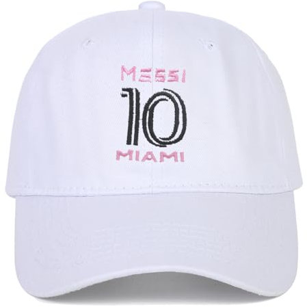 Messi 10 Miami Baseball Cap Mütze Anime Snapback Cap Hip-Hop flach verstellbar Hut Stickerei, mehrfarbig, Einheitsgröße