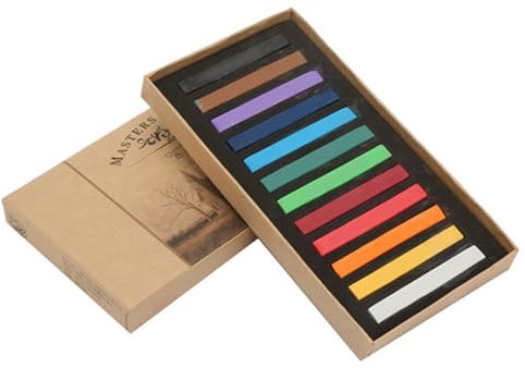lvifloae Fluoreszierende Buntstifte, Einweg-Haarfärbestab, Malkreide-Set, Malstifte, Regenbogenfarben, Farbstoff, Pastell-Set, unverzichtbar (12 Farben) (12 Colors)