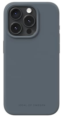 IDEAL OF SWEDEN Griffige Silikon-Handyhülle Kompatibel mit Magsafe mit Einer glatten Haptik und leichtem Gefühl - Schützende stoßfeste für iPhone 15 Pro (Midnight Blue)