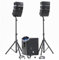 Pack Sono DJ 1200W complet BM Bmsonic BMS-15-ARRAY-BT Enceintes satellites SUB 38cm USB/Bluetooth, Supports Câbles, Jeu de lumière