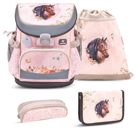 Belmil Mini-Fit Schulranzen Set 4 -teilig (405-33/AG/S) (Horse Chestnut 2025)
