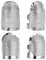 Mabor 4 Stück Fingerhut Nähen, Fingerschutz Stricken Fingerhüte aus Metall Fingerschutz Stricken Fingerhut 17mm Einstellbare Zubehör Thimble Sewing Ringfingerhut Haushalt Handnähen