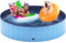 Taeku Piscina Perros Grandes, Baño Portátil Piscina para Perros PVC Plegable para Perros Resistente Bañera para Perros Interior Exterior (160 x 30 cm Azul)