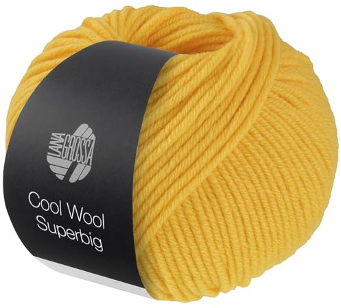 LANA GROSSA Meilenweit Superbig | Pure extrafeine Merinowolle, waschmaschinenfest und filzfrei | Handstrickgarn aus 100% Schurwolle (extrafine) | 50g Wolle zum Stricken% Häkeln | 80m Garn FB 11
