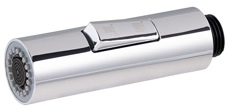 Douchette pour robinet d’évier haut, bi-jets avec sélecteur de jet (jet pluie ou aéré), raccordement mâle 15x21 (1/2), finition chromée, 100% compatible eau potable NOYON & THIEBAULT