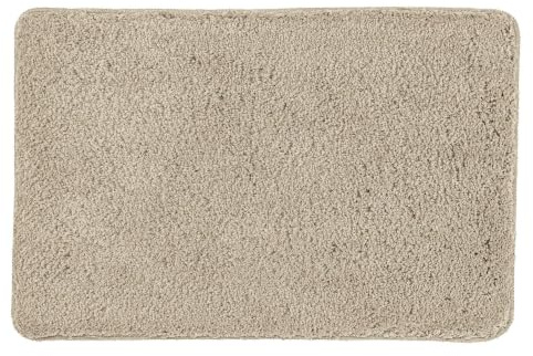 Kleine Wolke Badteppich Scott Taupe 50 x 40 cm | OEKO-TEX zertifiziert, rutschhemmende Unterseite, für Fußbodenheizung, maschinenwaschbar, 100% Polyester