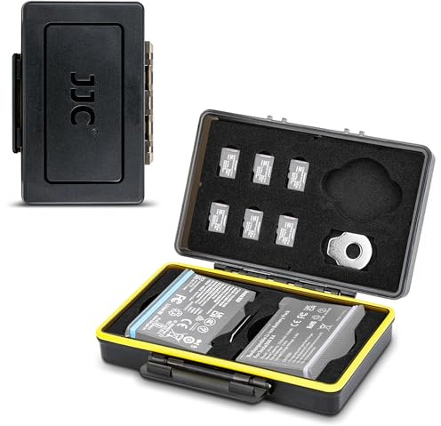 Battery Case for Insta360 X5,Camera Battery TF Card Holder for 2 Insta 360 X5/X4/X3 Batteriers & 6 MicroSD Cards,Water Resistant Action Camera Batteries Protective Box with Air Tag Slots(Only Case)