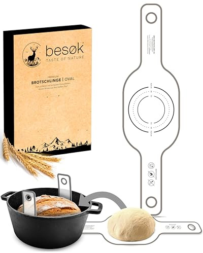 besøk Brotschlinge als Brotzubehör zum Brot backen im Gusseisentopf | Hitzebeständige Silikon-Schlingen für müheloses Heben ohne Anhaften, wiederverwendbare & backofengeeignete Bread Sling