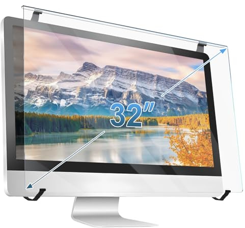 Olycism TV Screen Protector 32 Inch Ultra Clear Anti Fingerprints Reduces Impacts & Scratches Easy to Clean Acrylic Screen Protector Panel for TV Screen Monitor