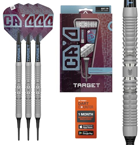 Target Darts Cryo Soft Tip Dart Set 18g–21g 90% Wolfram Barrels Cryo Spitzen Pro Grip Tag-Schaft & Nr.6 Flights Design Claret Purple & Blau | Dartpfeile mit Kunststoffspitze Dart Pfeile