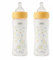 Chicco - Set di 2 biberon Well-Being in vetro, tettarella in silicone 0 m+ con effetto mamma, flusso normale per il cibo, 2 x 240 ml include 2 tettarelle in silicone - Made In Italy
