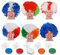 I LOVE FANCY DRESS LTD Rugby Nations Perücke und Gesichtsbemalung Set – Englisches Teamunterstützer-Kostüm – irische Perücke und rot-weiße Gesichtsfarbe