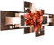 Runa Art Bild XXL 4 Teilig Blumen Lilien 200 x 100 cm Kunstdruck auf Vlies Leinwand Wanddeko Wohnzimmer Schlafzimmer 008641b