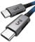 uni Cable USB C a USB C 100W 3m, Cable Largo de Carga Rápida Tipo C PD 5A de Nailon Trenzado, para iPhone 15, MacBook Pro/Air, iPad Pro 2021/2020, Samsung Galaxy S23, Dell, Switch, HUAWEI etc.
