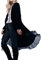 R.Vivimos Autumn Winter Women Velvet Ruffle Coat Casual Vintage Long Jacket Collarless Classic Swallowtail Hem Blazer(Medium,Black)